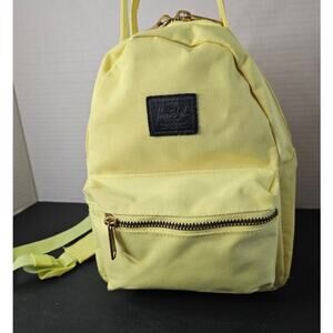 Backpack Brite Yellow Gold zippers Crosshatch Small adjust straps   Read